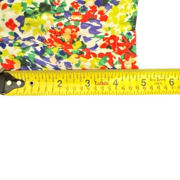 Cabi Devon Romper Floral Fiesta Colorful V Neck Drawstring Waist Size Medium - Picture 10 of 10